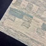 8’4 x 9’9 Moroccan Style Rug Pure Soft Organic Wool Denim Blue, Gray & Ivory Abstract LB33 Linda's Barn