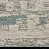 8’4 x 9’9 Moroccan Style Rug Pure Soft Organic Wool Denim Blue, Gray & Ivory Abstract LB33 Linda's Barn