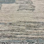 8’4 x 9’9 Moroccan Style Rug Pure Soft Organic Wool Denim Blue, Gray & Ivory Abstract LB33 Linda's Barn