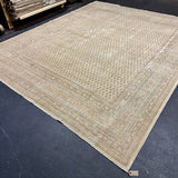 9’ x 11’  Classic Vintage Rug Muted Beige, Bronze & Sea Blue 5772 Linda's Barn