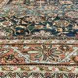 8’4 x 11’9 Classic Antique Carpet Muted Blue, Rust & Beige 5773 Linda's Barn