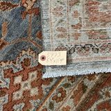 8’4 x 11’9 Classic Antique Carpet Muted Blue, Rust & Beige 5773 Linda's Barn