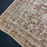 9’8 x 12’5 Classic Antique Carpet Muted Rust, Black, Bone & Gray 5770