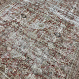 9’8 x 12’5 Classic Antique Carpet Muted Rust, Black, Bone & Gray 5770
