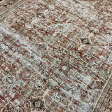 9’8 x 12’5 Classic Antique Carpet Muted Rust, Black, Bone & Gray 5770