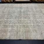 10’5 x 13’1 Classic Antique Rug Muted  Gray-Beige, Denim, Teal & Camel 5778 Linda's Barn