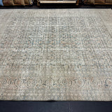 10’5 x 13’1 Classic Antique Rug Muted  Gray-Beige, Denim, Teal & Camel 5778 Linda's Barn