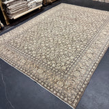 7’9 x 11’3 Classic Vintage Rug Muted Brown, Seafoam Blue &  Blush 5777 Linda's Barn
