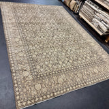 7’9 x 11’3 Classic Vintage Rug Muted Brown, Seafoam Blue &  Blush 5777 Linda's Barn