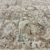 9’10 x 12’7 Classic Vintage Rug Muted Camel, Tawny Brown and Gray 5779