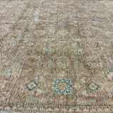 9’9 x 12’7 Classic Vintage Rug Muted Tawny Beige, Denim & Sea Foam 5774