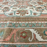 5’9 x 8’7 Vintage Turkish Taspinar Rug Muted Copper, Teal, Taupe & Cream 5781
