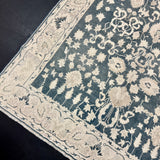 4’10 x 7’7 Vintage Turkish Taspinar Rug Muted Green & Cream 5780