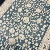 4’10 x 7’7 Vintage Turkish Taspinar Rug Muted Green & Cream 5780