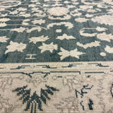 4’10 x 7’7 Vintage Turkish Taspinar Rug Muted Green & Cream 5780