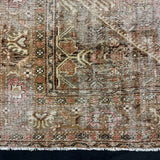 Hold for WLI til 7/19*9’10 x 14’4 Antique Carpet Muted Rust, Black, Beige & Gray 5782