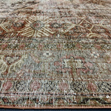 Hold for WLI til 7/19*9’10 x 14’4 Antique Carpet Muted Rust, Black, Beige & Gray 5782