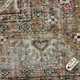 Hold for WLI til 7/19*9’10 x 14’4 Antique Carpet Muted Rust, Black, Beige & Gray 5782