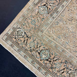 9’10 x 12’11 Vintage Rug Muted Beige & Sea Blue 5783
