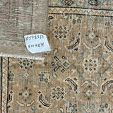 9’10 x 12’11 Vintage Rug Muted Beige & Sea Blue 5783