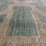 10’3 x 13’8 Distressed Silk Swedish Rug Blue & Stone LB15
