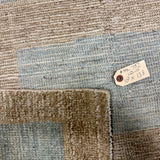 10’3 x 13’8 Distressed Silk Swedish Rug Blue & Stone LB15