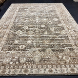 8’11 x 12’3 Silk & Wool Oushak Rug Tobacco, Camel Brown, Taupe & Cream  LB24 MK834