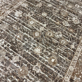 8’11 x 12’3 Silk & Wool Oushak Rug Tobacco, Camel Brown, Taupe & Cream  LB24 MK834