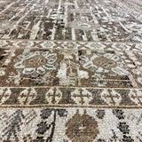 8’11 x 12’3 Silk & Wool Oushak Rug Tobacco, Camel Brown, Taupe & Cream  LB24 MK834