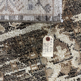 8’11 x 12’3 Silk & Wool Oushak Rug Tobacco, Camel Brown, Taupe & Cream  LB24 MK834