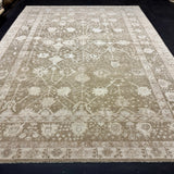 8’10 x 12’ Silk & Wool Oushak Rug Beige & Cream  LB27 MK713
