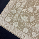 8’10 x 12’ Silk & Wool Oushak Rug Beige & Cream  LB27 MK713