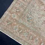 9’4 x 12’7 Vintage Rug Muted Blush Beige, Brown & Teal 5787
