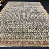 8’10 x 12’5 Traditional Vintage Tabriz Rug Muted Navy, Rust & Beige 5791
