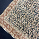 8’10 x 12’5 Traditional Vintage Tabriz Rug Muted Navy, Rust & Beige 5791