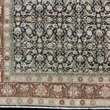 8’10 x 12’5 Traditional Vintage Tabriz Rug Muted Navy, Rust & Beige 5791