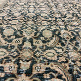 8’10 x 12’5 Traditional Vintage Tabriz Rug Muted Navy, Rust & Beige 5791