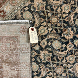 8’10 x 12’5 Traditional Vintage Tabriz Rug Muted Navy, Rust & Beige 5791