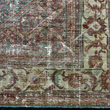 8’9 x 12’4 Classic Antique Rug Muted Red, Blue & Gray