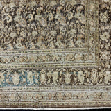 9’5 x 12’8 Classic Antique Rug Muted Brown, Green & Copper
