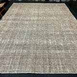 10’7 x 14’3 Classic Vintage Rug Muted Gray-Beige, Blue-Green & Wine