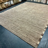 10’5 x 14’2 Moroccan Rug Pure Soft Organic Wool Natural Beige & Brown
