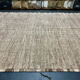10’5 x 14’2 Moroccan Rug Pure Soft Organic Wool Natural Beige & Brown