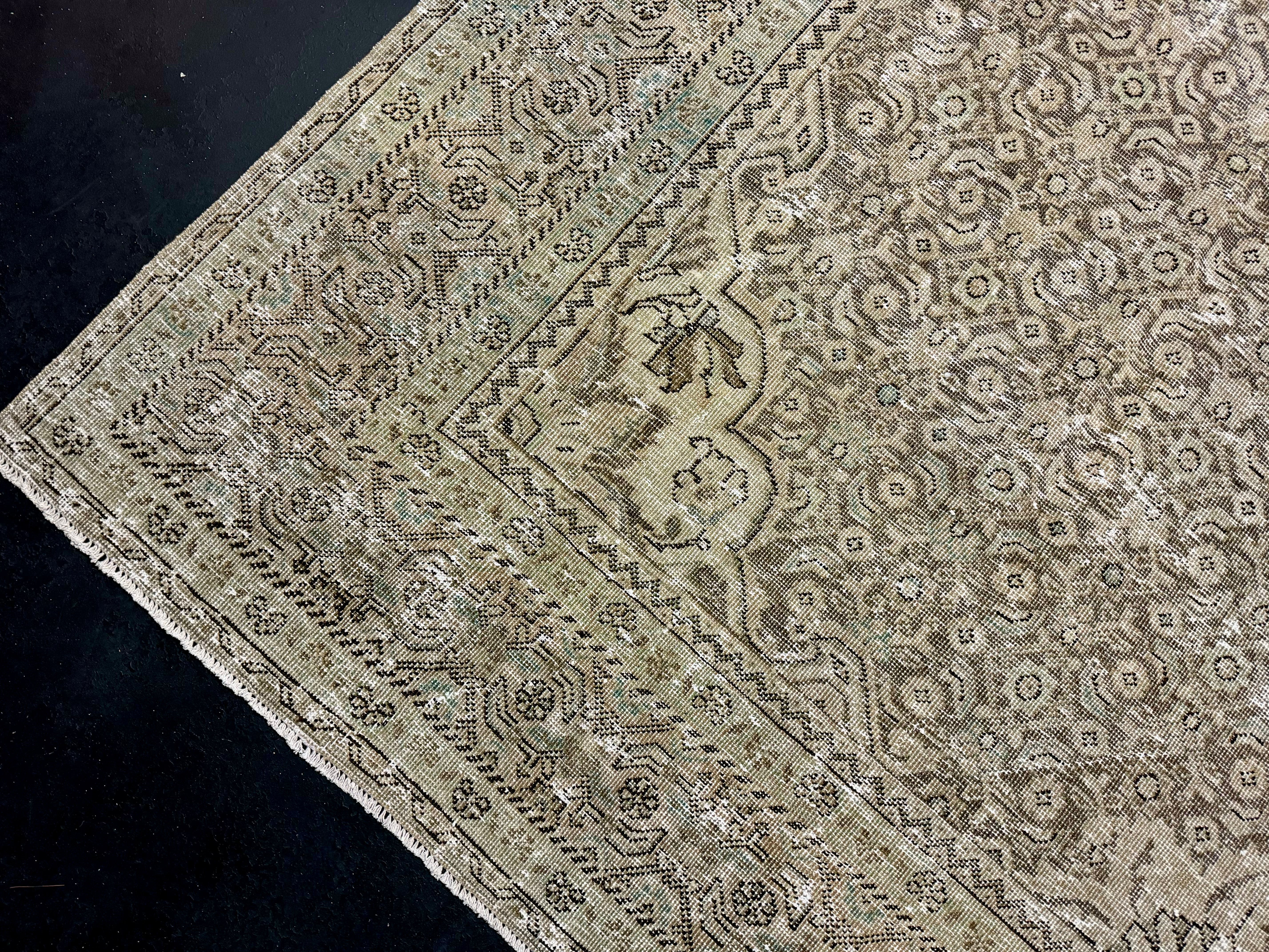 Sage Muted Rug 9’2 x 12’8 Classic Vintage Rug Muted Gray, Mocha & Sage Green '5570 ...