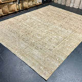 9’4 x 12’8 Classic Vintage Rug Muted Brown, Beige & Green