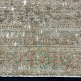 9’4 x 12’8 Classic Vintage Rug Muted Brown, Beige & Green