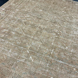 8’6 x 12’ Classic Vintage Rug Muted Beige, Green  &  Tawny Brown