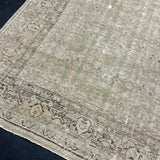 8’8 x 12’ Classic Vintage Rug Muted Beige, Green &  Brown