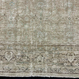 8’8 x 12’ Classic Vintage Rug Muted Beige, Green &  Brown