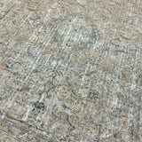 9’ x 12’1 Classic Vintage Rug Muted Gray, Ecru-Beige & Light Blue